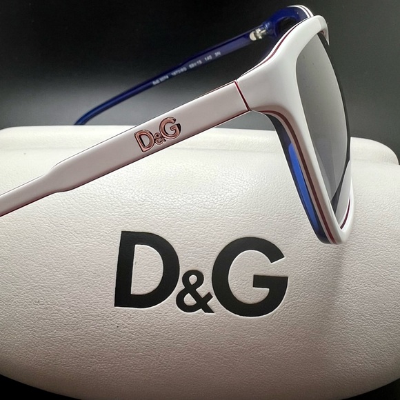 Dolce Gabbana DG 3074 White With Red and Blue Accents Woman’s Sunglasses/ W Case main image 4